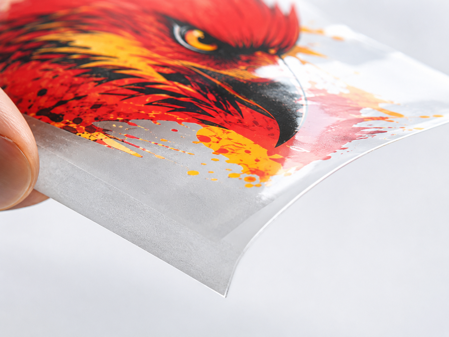DTF transfer film close-up