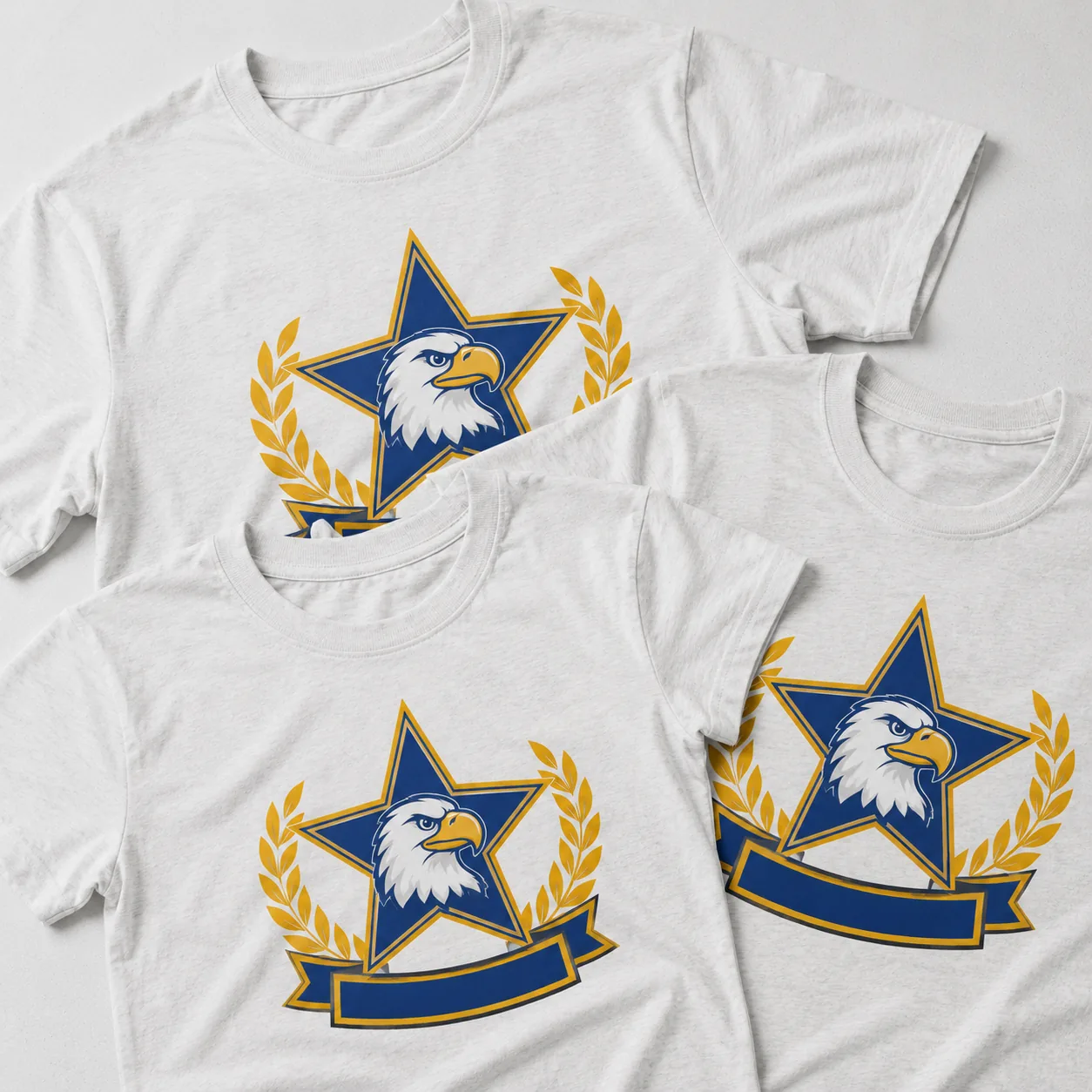 Matching event and team shirts with a pressed design
