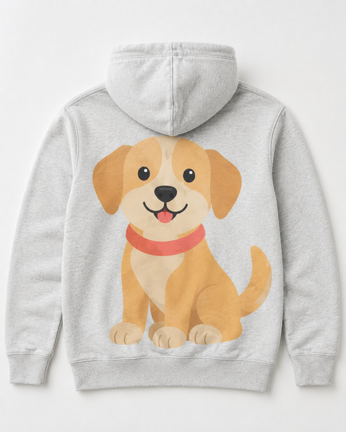 Full-back print on a hoodie