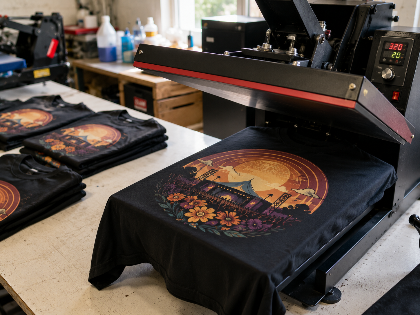 Print shop client batch on press