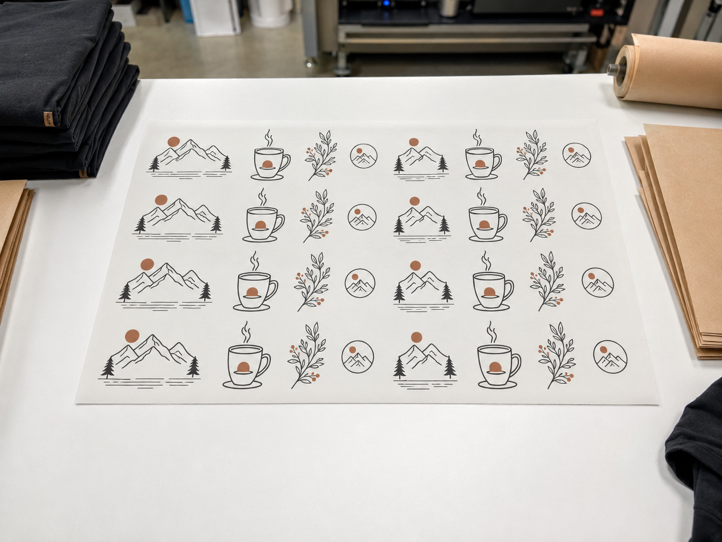 Stack of identical reorder gang sheets